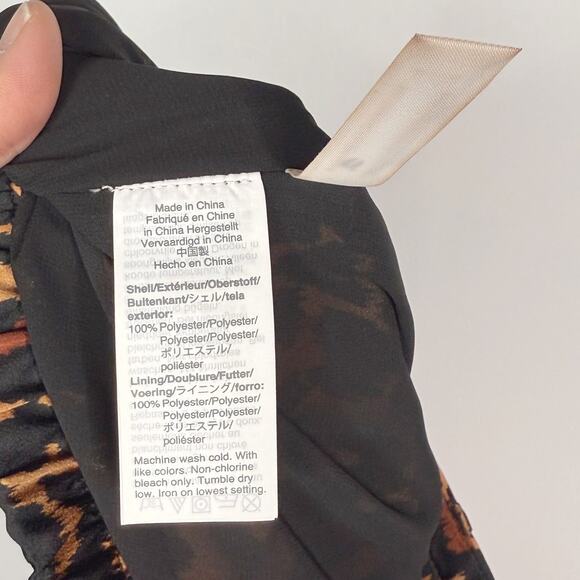 J Crew Womens 4 Brown Leopard Print High Rise Wide Leg Trouser Pants Pleated - Picture 10 of 12